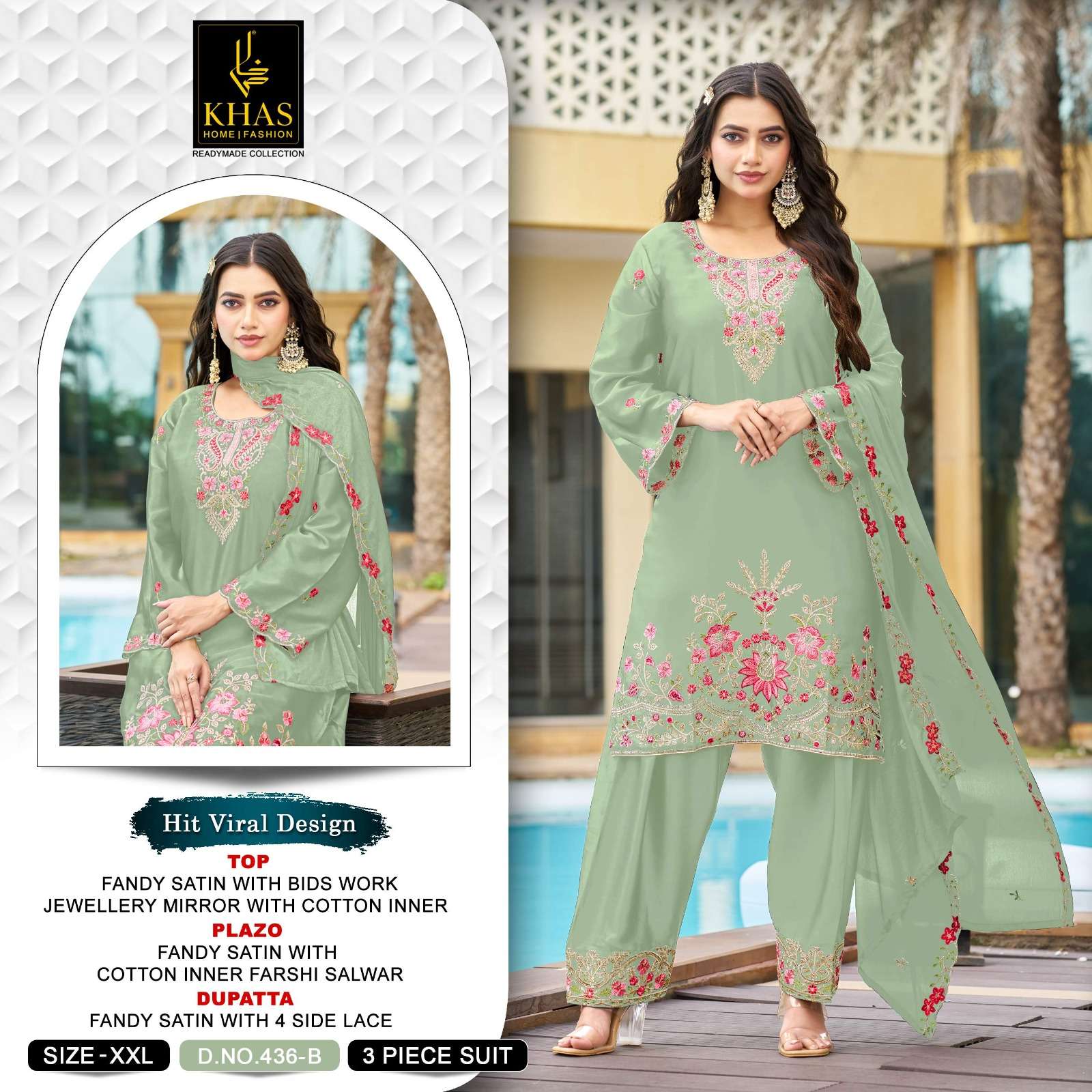 KHAS 437 READYMADE EMBROIDERY PATTERN SUIT FOR FUNCTION TYPE IN SURAT